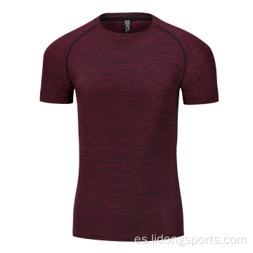 Camiseta de fitness en seco rápido para hombres gimnasios